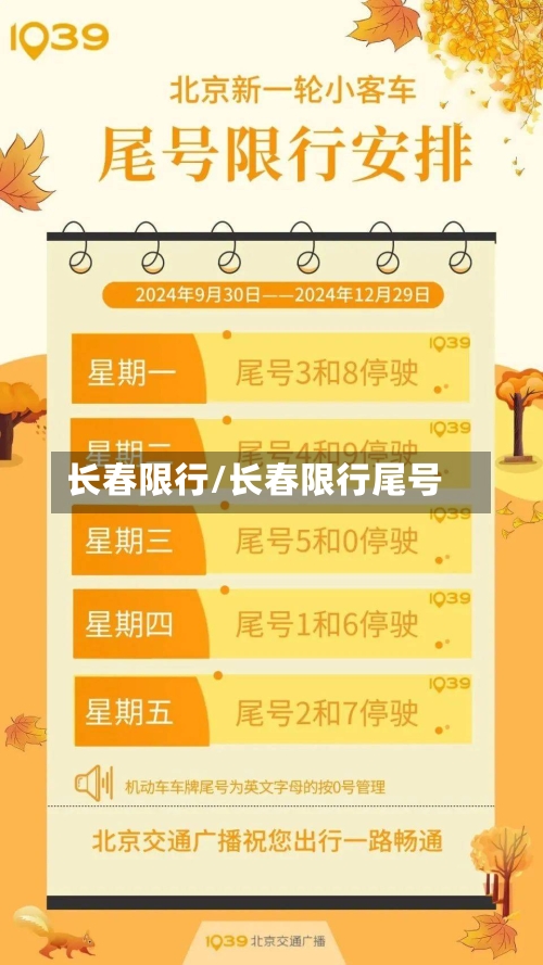 长春限行/长春限行尾号-第2张图片