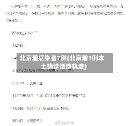 北京增感染者7例(北京增1例本土确诊活动轨迹)-第3张图片