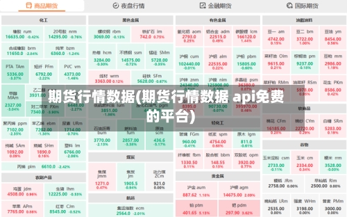期货行情数据(期货行情数据 api免费的平台)-第3张图片