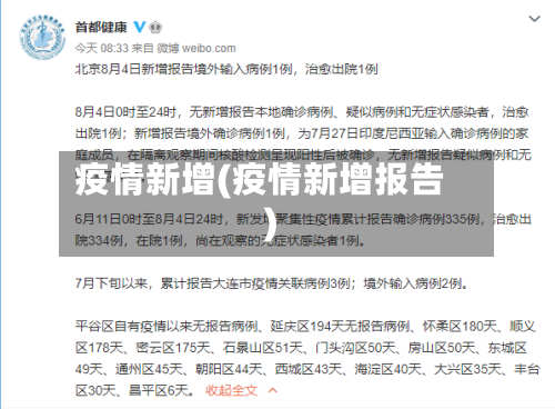 疫情新增(疫情新增报告)-第2张图片
