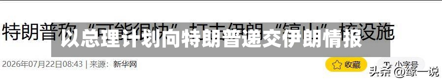 以总理计划向特朗普递交伊朗情报