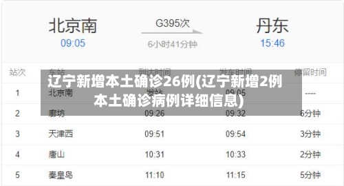 辽宁新增本土确诊26例(辽宁新增2例本土确诊病例详细信息)