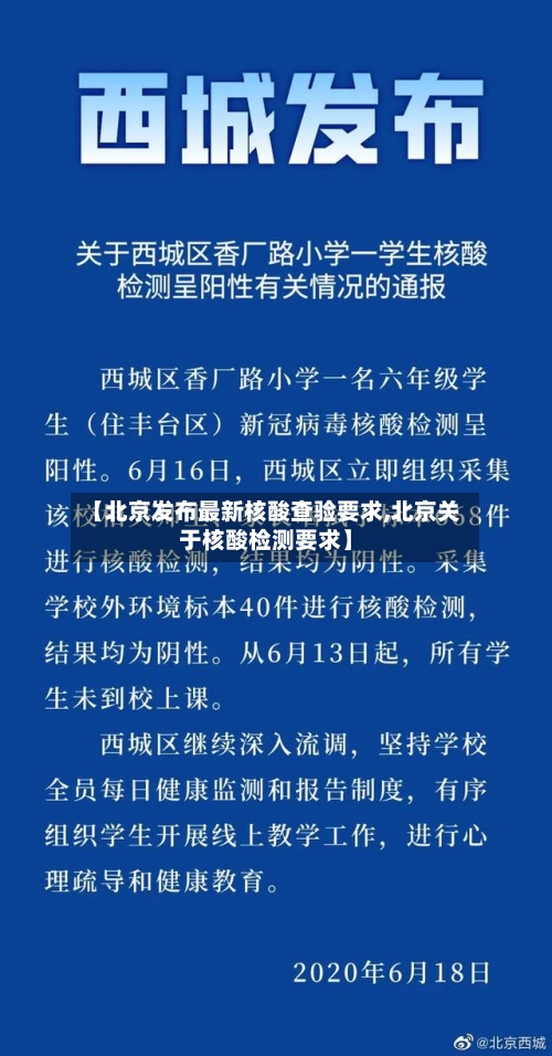 【北京发布最新核酸查验要求,北京关于核酸检测要求】