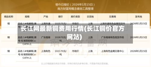 长江网最新铜费用行情(长江铜价官方网站)-第3张图片