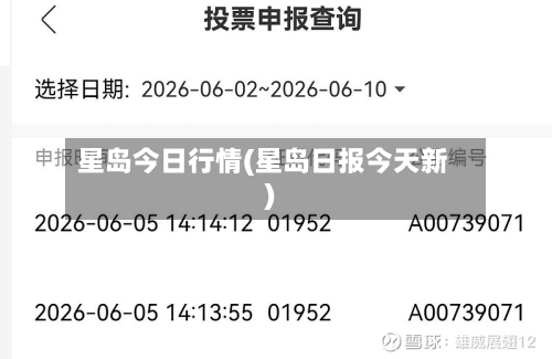 星岛今日行情(星岛日报今天新)-第2张图片