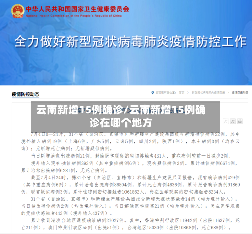 云南新增15例确诊/云南新增15例确诊在哪个地方-第3张图片