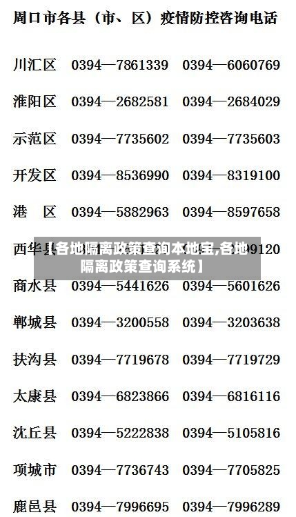 【各地隔离政策查询本地宝,各地隔离政策查询系统】