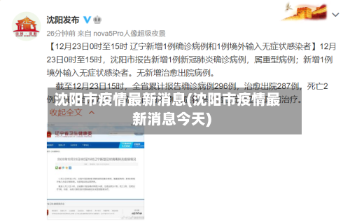 沈阳市疫情最新消息(沈阳市疫情最新消息今天)-第2张图片