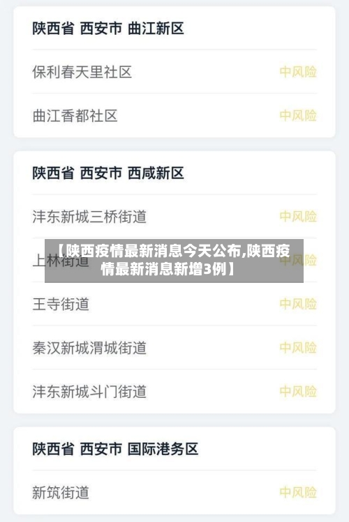 【陕西疫情最新消息今天公布,陕西疫情最新消息新增3例】