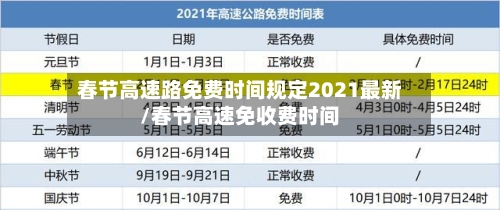 春节高速路免费时间规定2021最新/春节高速免收费时间-第2张图片