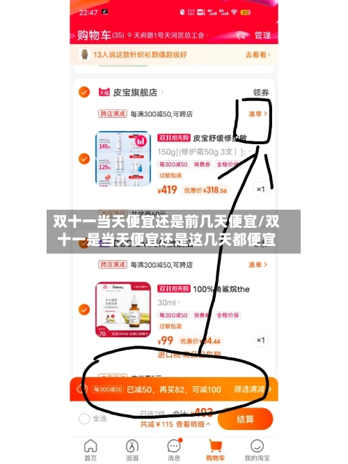 双十一当天便宜还是前几天便宜/双十一是当天便宜还是这几天都便宜
