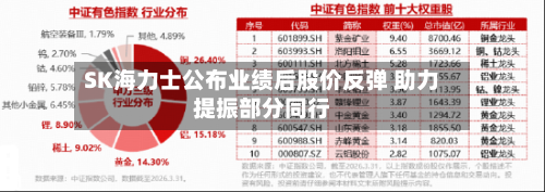 SK海力士公布业绩后股价反弹 助力提振部分同行