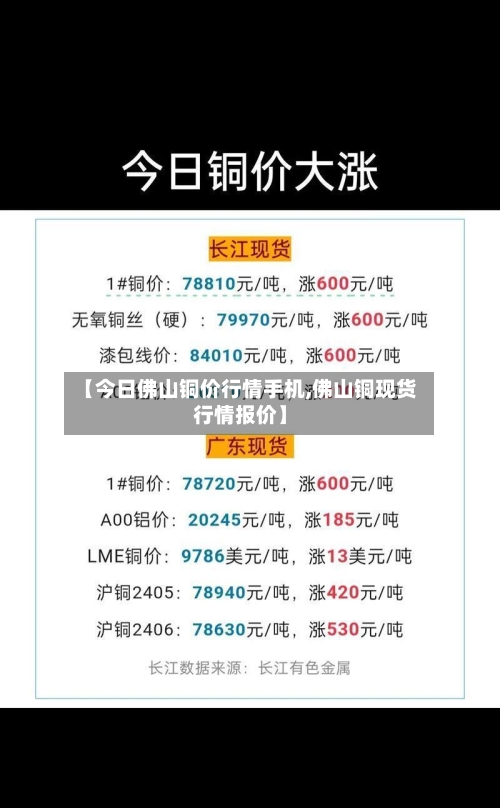 【今日佛山铜价行情手机,佛山铜现货行情报价】-第2张图片