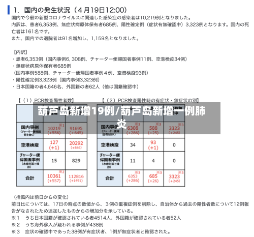 葫芦岛新增19例/葫芦岛新增一例肺炎-第2张图片