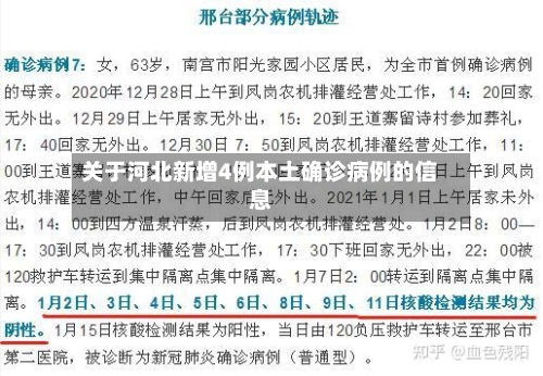 关于河北新增4例本土确诊病例的信息-第2张图片