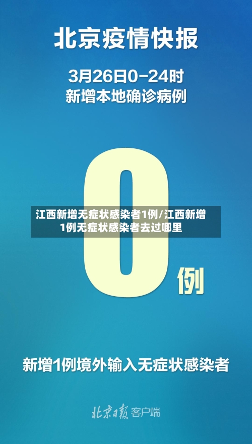 江西新增无症状感染者1例/江西新增1例无症状感染者去过哪里-第2张图片