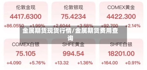 金属期货现货行情/金属期货费用查询