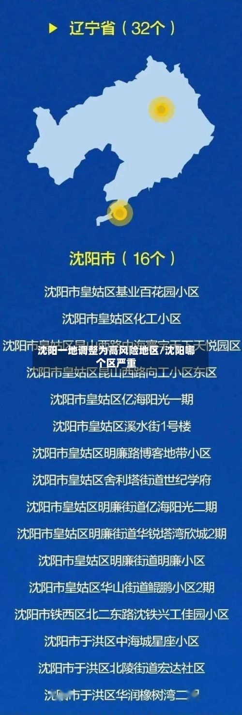 沈阳一地调整为高风险地区/沈阳哪个区严重-第2张图片