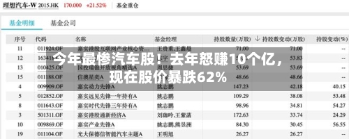 今年最惨汽车股！去年怒赚10个亿	，现在股价暴跌62%-第3张图片